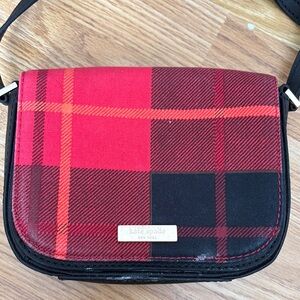 Kate Spade Red and Black Plaid Crossbody Bag